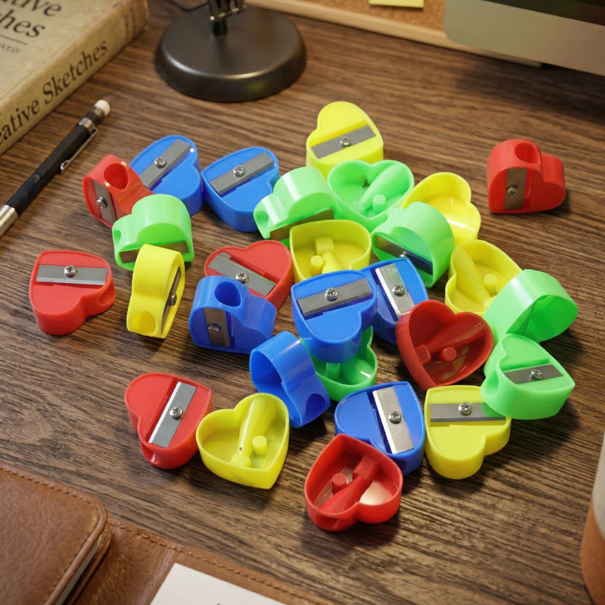Heart Shape Pencil Sharpener (28 Pc Set)