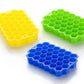 7161 Flexible Silicone Honeycomb Design 37 Cavity Ice Cube Moulds Trays Small Cubes For Whiskey Tray For Fridge (Multicolor)