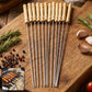 Stainless Steel Bbq Skewers With Wooden Handle (12 Pc)