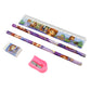 5 In 1 Mix Stationery Gift Set For Kids Stationary Set Including 2 Pencil Ruler Rubber Pencil Sharpener School Office Product Gift (5 Pcs Set)