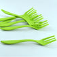2839 Small Plastic 6pc Serving Fork Set For Kitchen