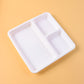 Plastic 3-compartment Plate For Meal Serving