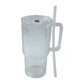 Kids Tumbler 900ml With Handle Lid And Straw Ribbed Water Sipper Cup (1 Pc)