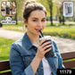 Swirl Design Drinking Tumbler Cup With Lid And Straw (1 Pc)