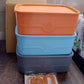 3-piece Plastic Multipurpose Storage Basket Bin Set With Handle (3 Pcs Set)