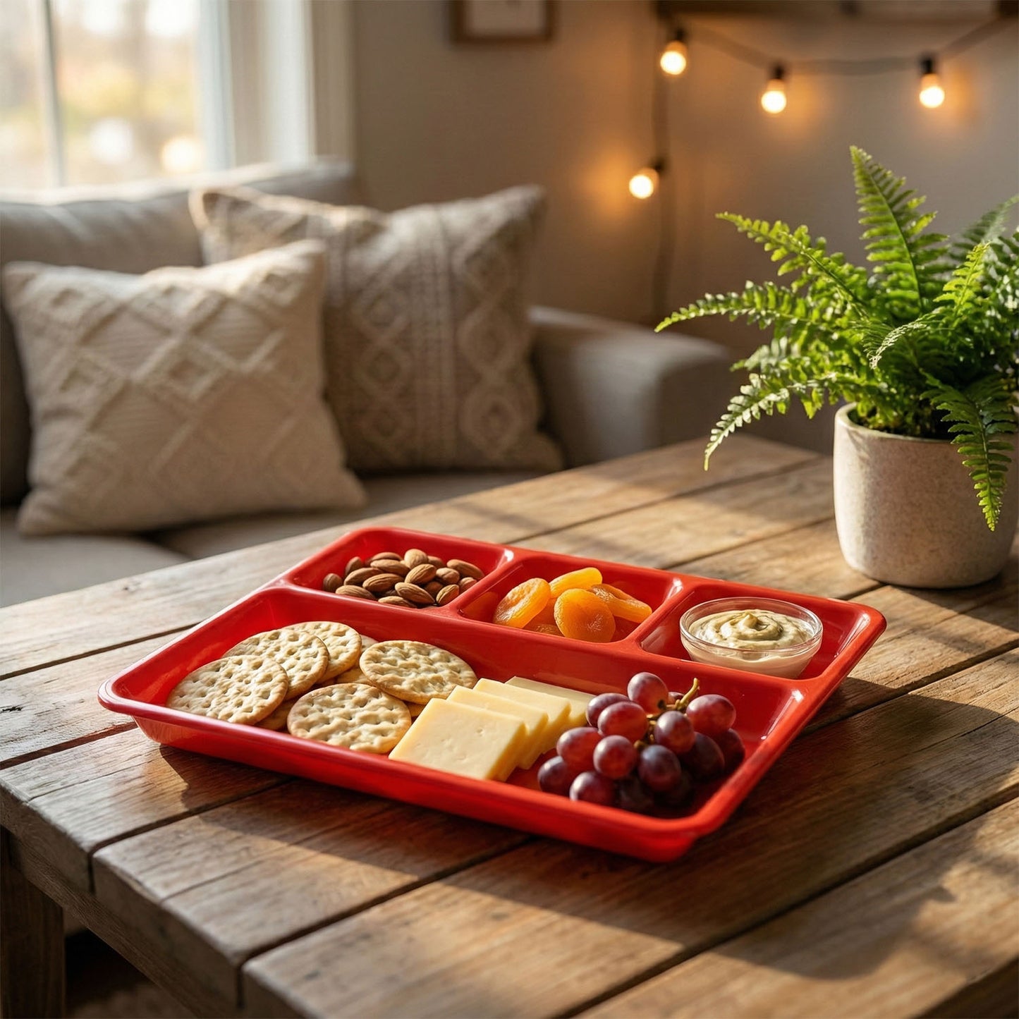 32  25 Cm Multipurpose Compartment Serving Tray (1 Pc)