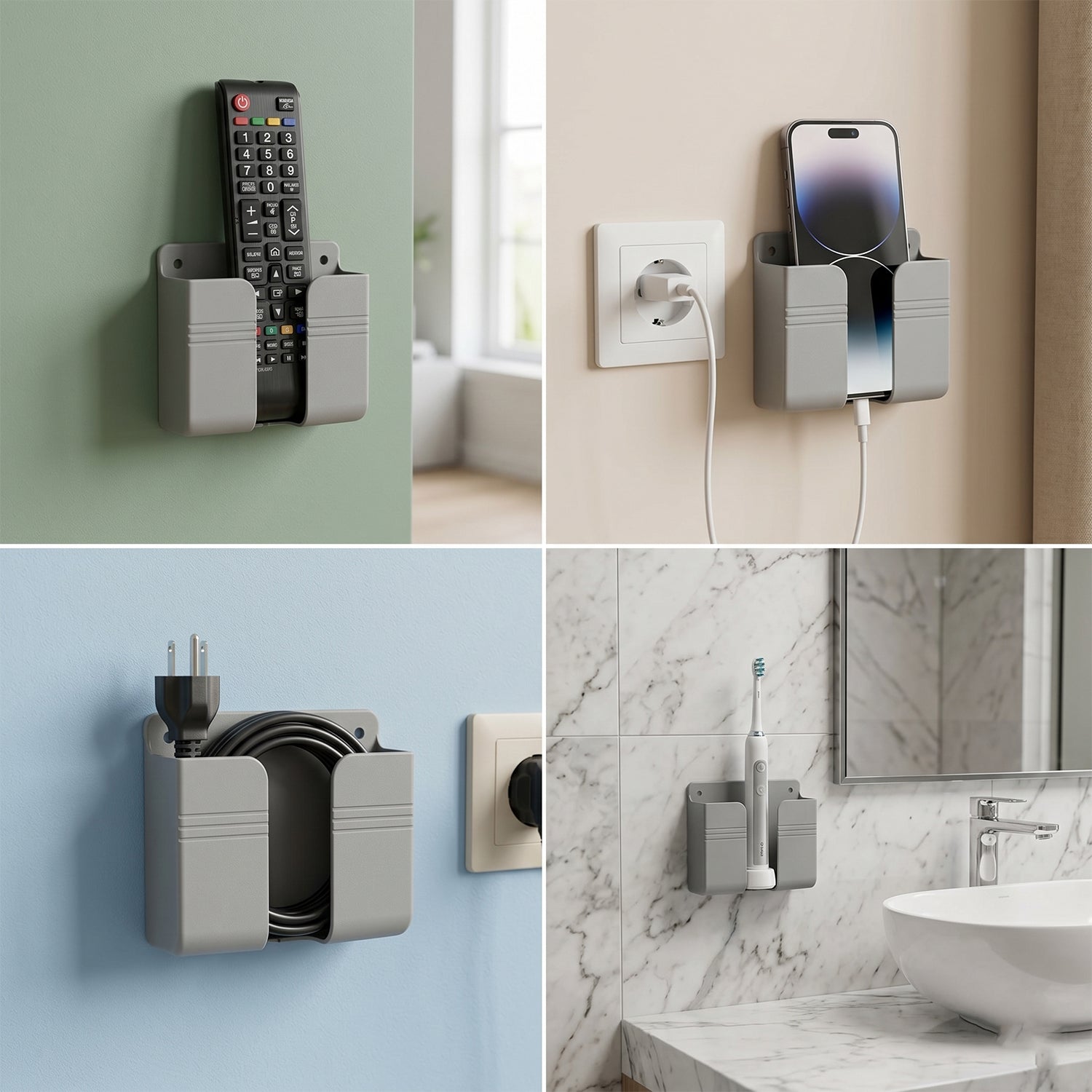 Wall-mounted Mobile  Remote Holder  Space-saving Organizer