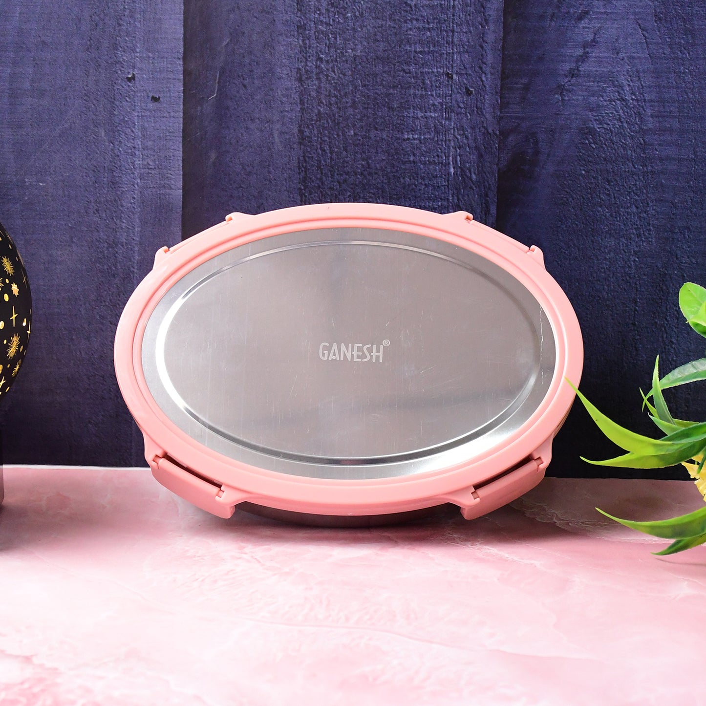 Ganesh Classy 2-piece Stainless Steel Lunch Box Set