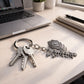 Premium Metal Radhe Radhe Keychain 1 Pc