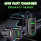 Rgb Breathing Light Multi Port Car Usb Charger (1 Set 1.5m)