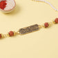 Om Namah Shivay Rudraksha Rakhi Oxidized Pendant Beaded Rakhi For Brother (1 Pc)
