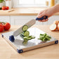 Stainless Steel 2 In 1 Cutting Chopping Board With Knife Finger Guard (1 Set)