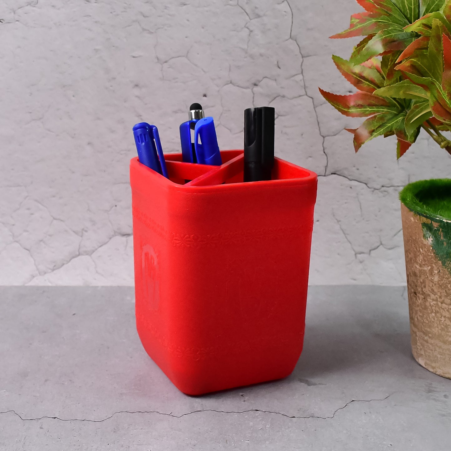 Officemate Pen Stand  Tri-section Desk Organizer Stationery Pens Office Supplies