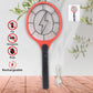 Red Rechargeable Electric Mosquito Killer Racket With Cable