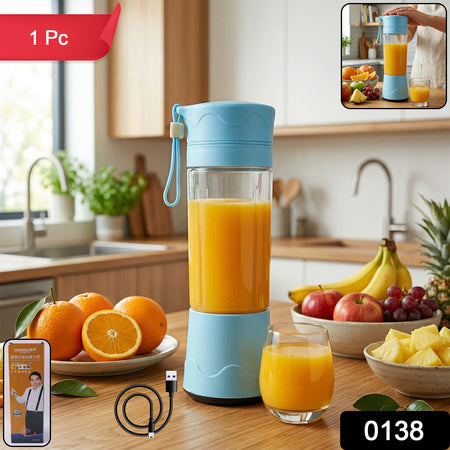 Portable Usb Rechargeable Electric Juicer Blender (1 Pc)