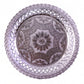 Decorative Silver Serving Tray  Elegant Round Floral Design
