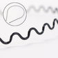 Premium Metal Wave Hair Bands For Men  Women (12 Pc)