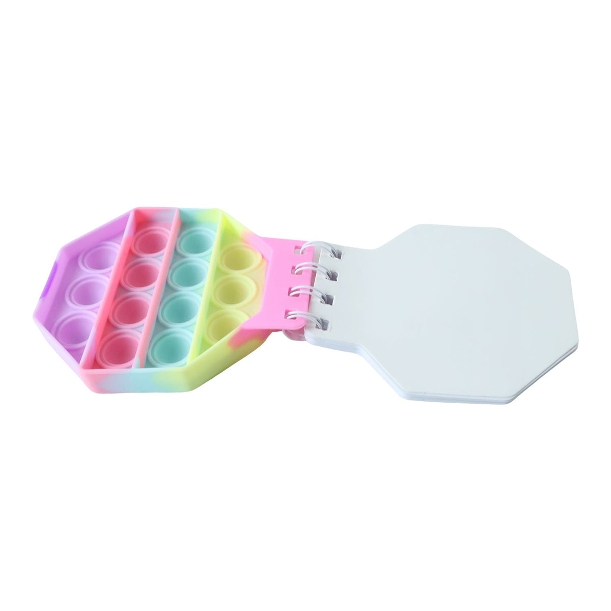 Push Bubble Pop It Fidget Diary Pastel Hexagon Notebook For Kids (1 Pc)