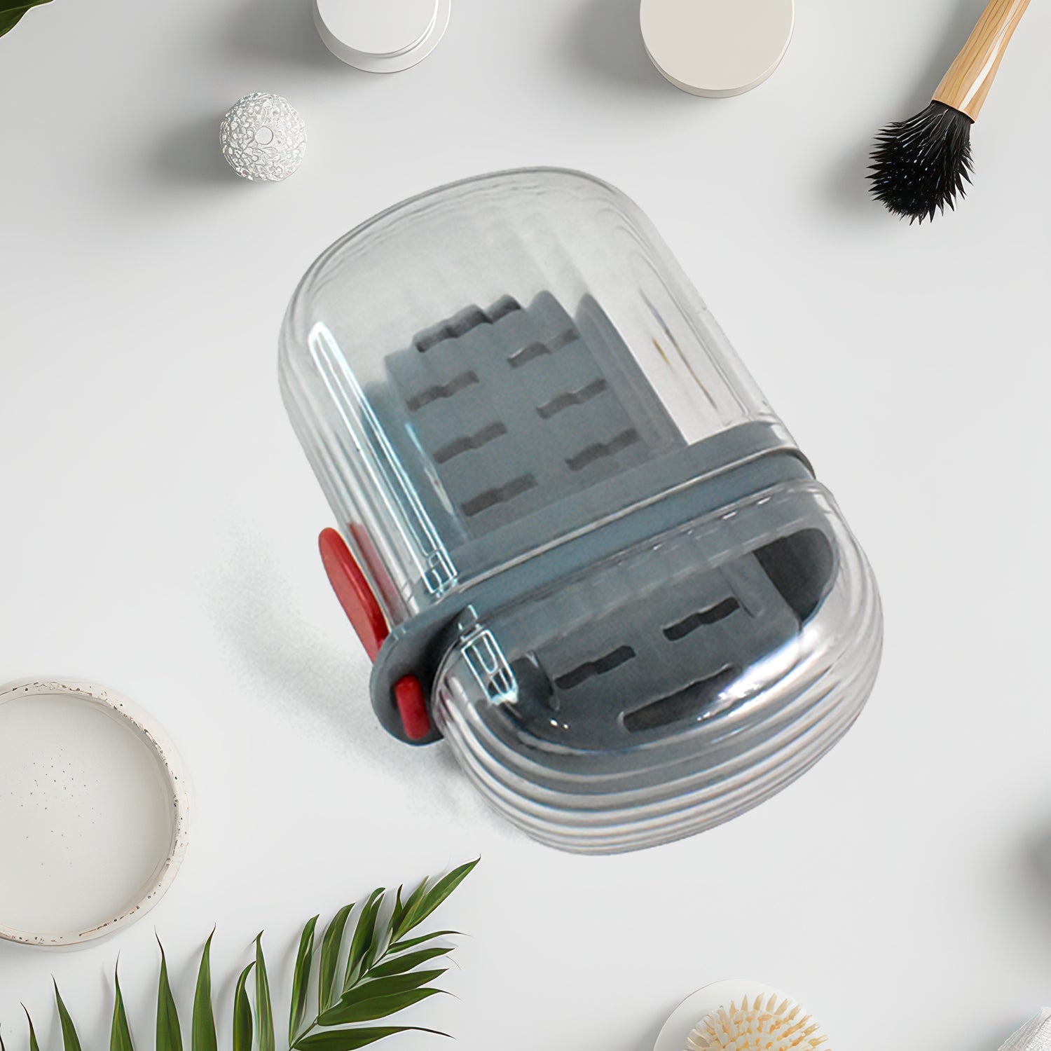 Multipurpose Soap Box Holder With Transparent Dust-proof Lid Sabudani (1 Pc)
