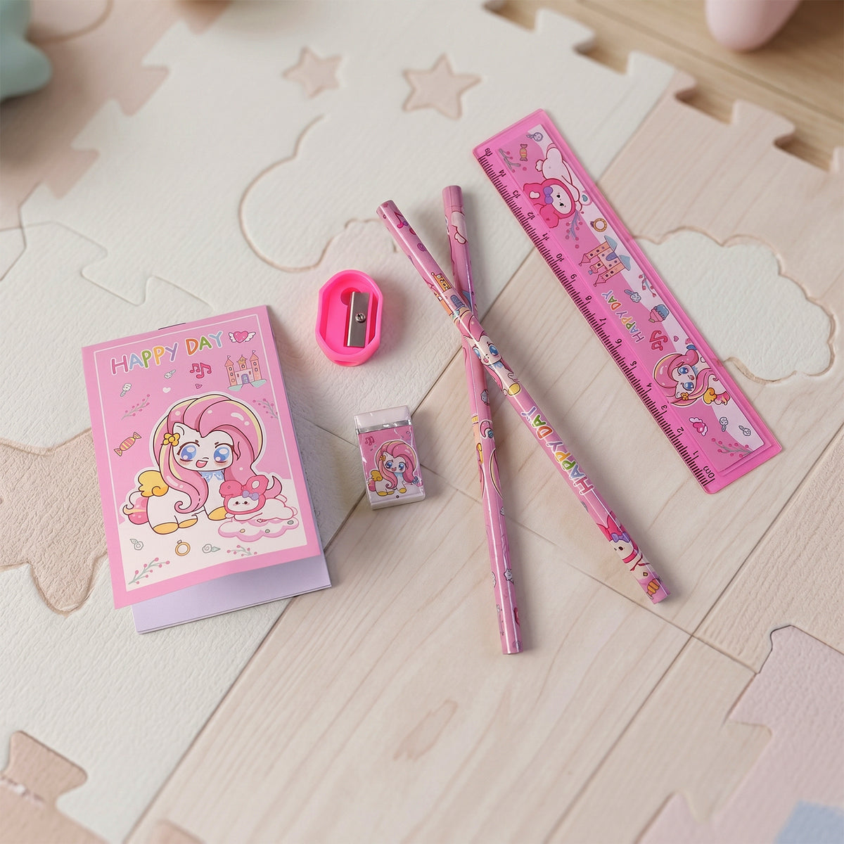 Cartoon Stationery Gift Set - Cute Unicorn Design