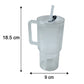 Kids Tumbler 900ml With Handle Lid And Straw Ribbed Water Sipper Cup (1 Pc)