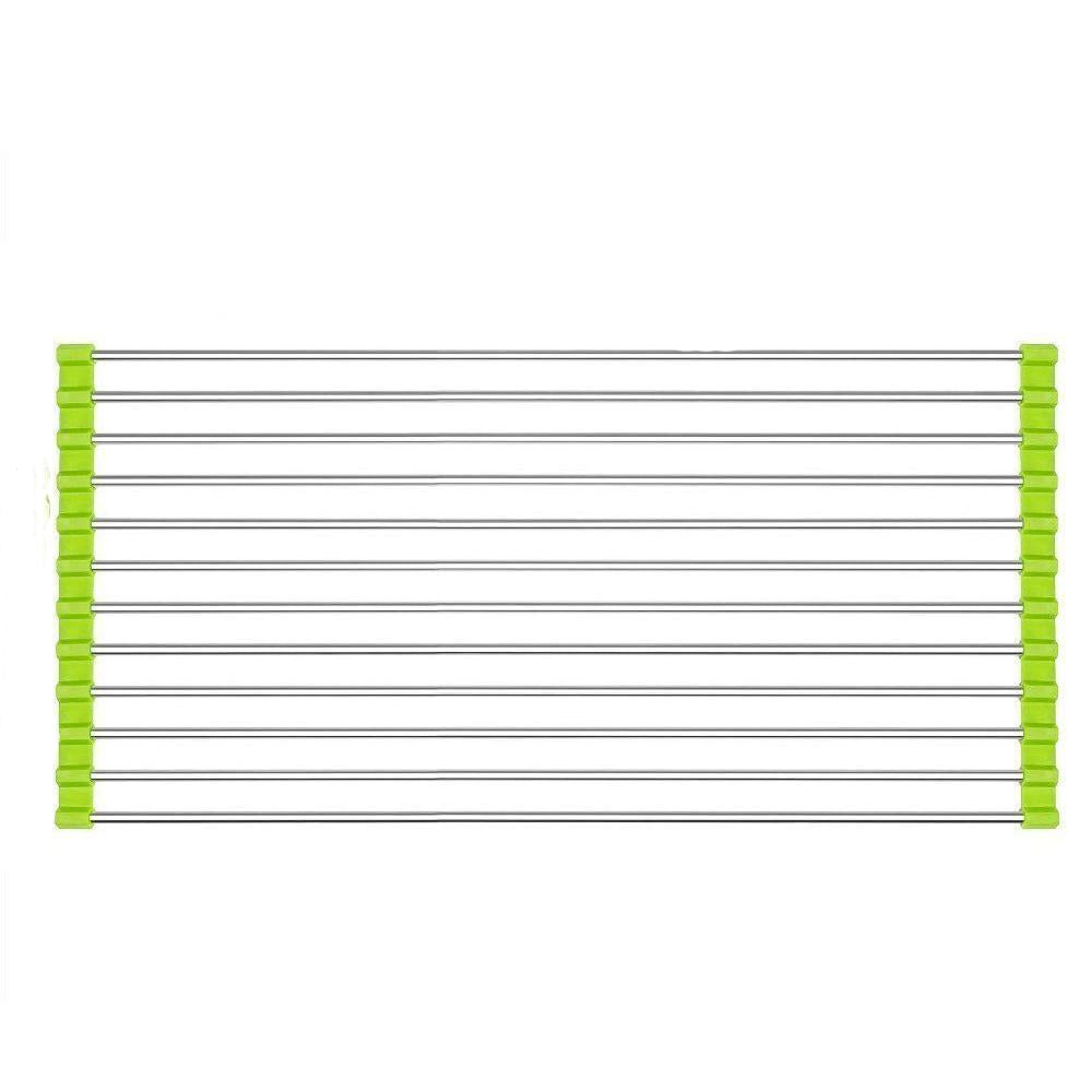 2064 Foldable Drain Rack Kitchen Sink Roll Up Dish Drying Rack Portable Dish Rack