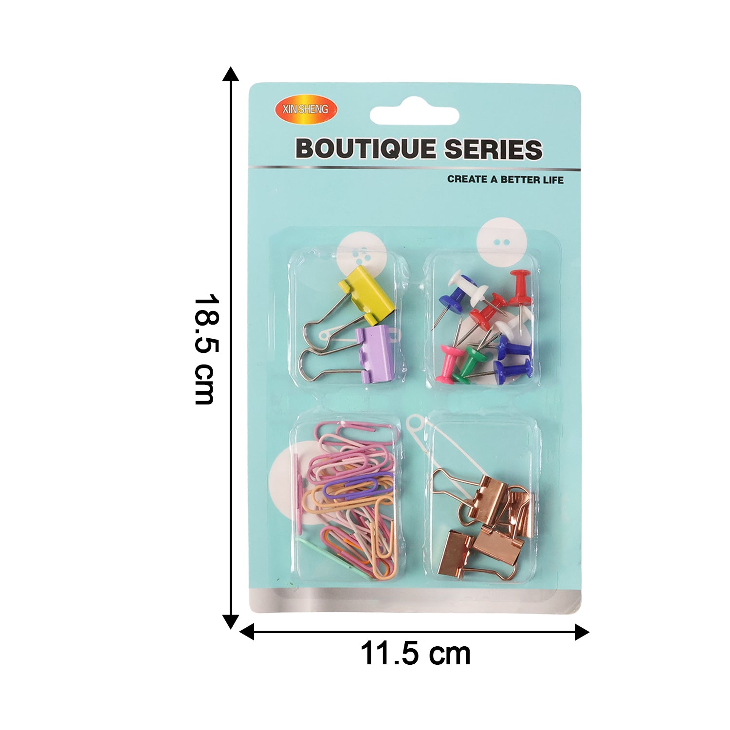 Office Stationery Clips And Pins Combo 1 Set