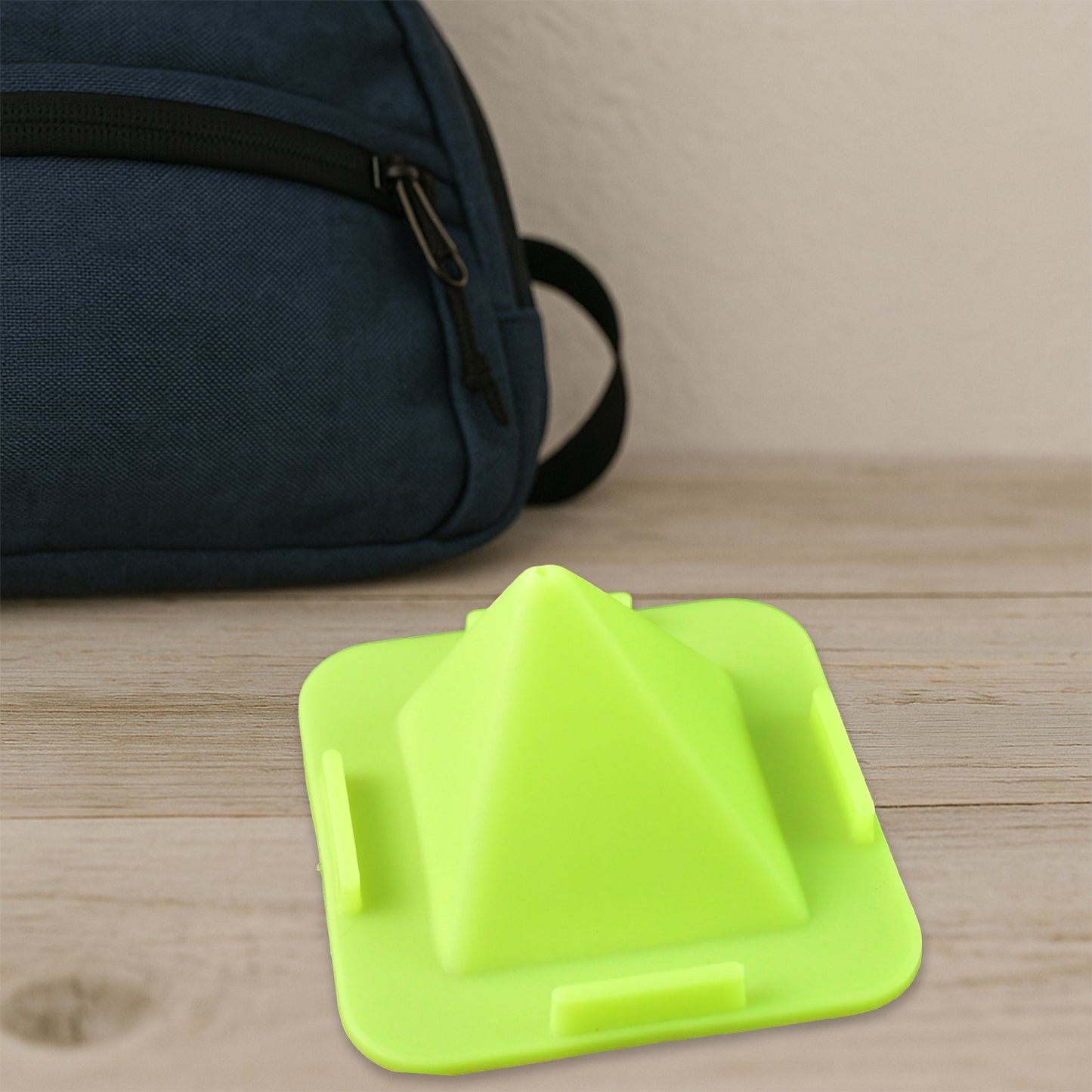 Virgin Mobile Accessories Universal Portable Four-sided Pyramid Shape Desktop Table Mobile Holder Stand (1 Pc)