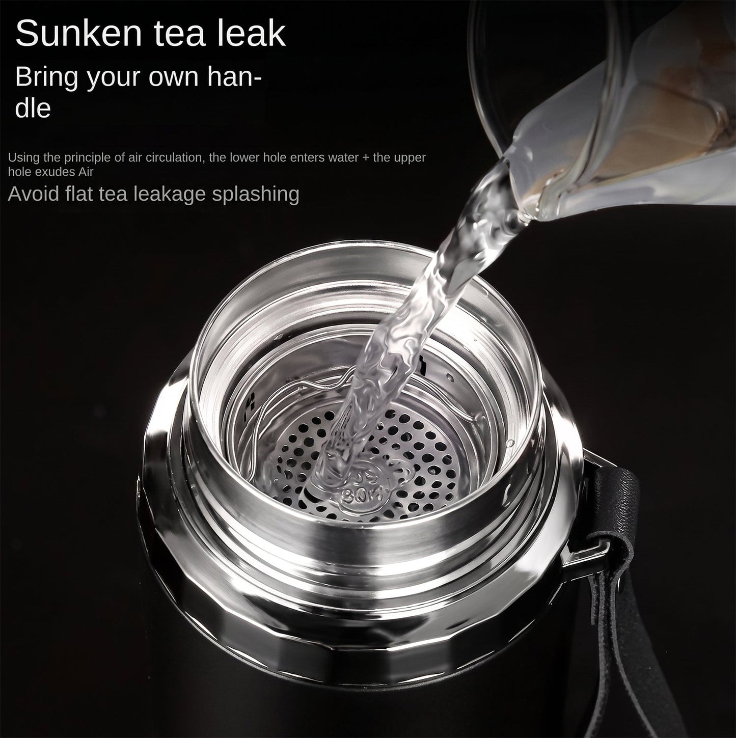 Vacuum Insulated Water Bottle 1000ml Steel Hot And Cold Flask With Cup Lid (1 Pc)
