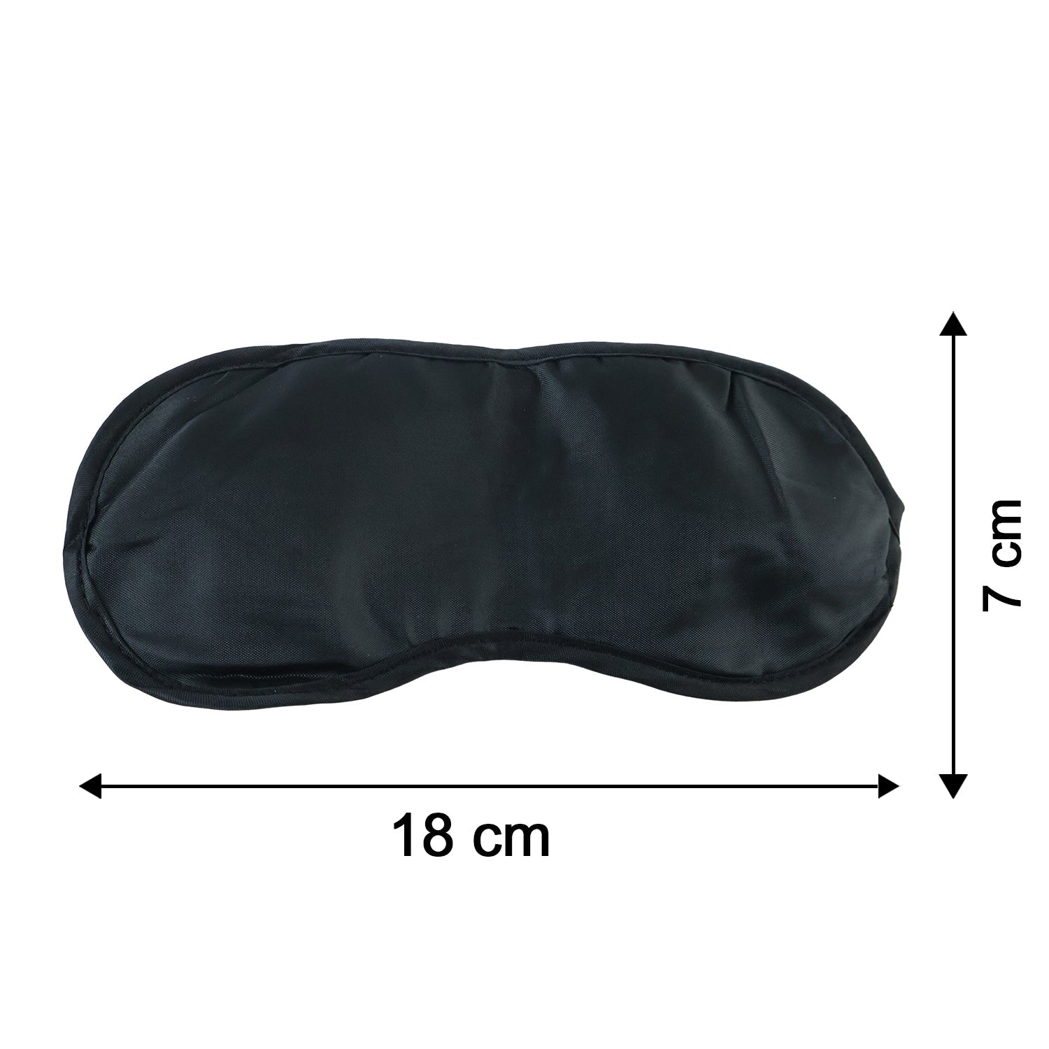 Soft Black Satin Sleeping Eye Mask For Night Rest Travel And Relaxation (1 Pc)