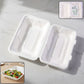 Vegnar Premium Bagasse Clamshell Food Box (10 Pc 9x6 Inch)