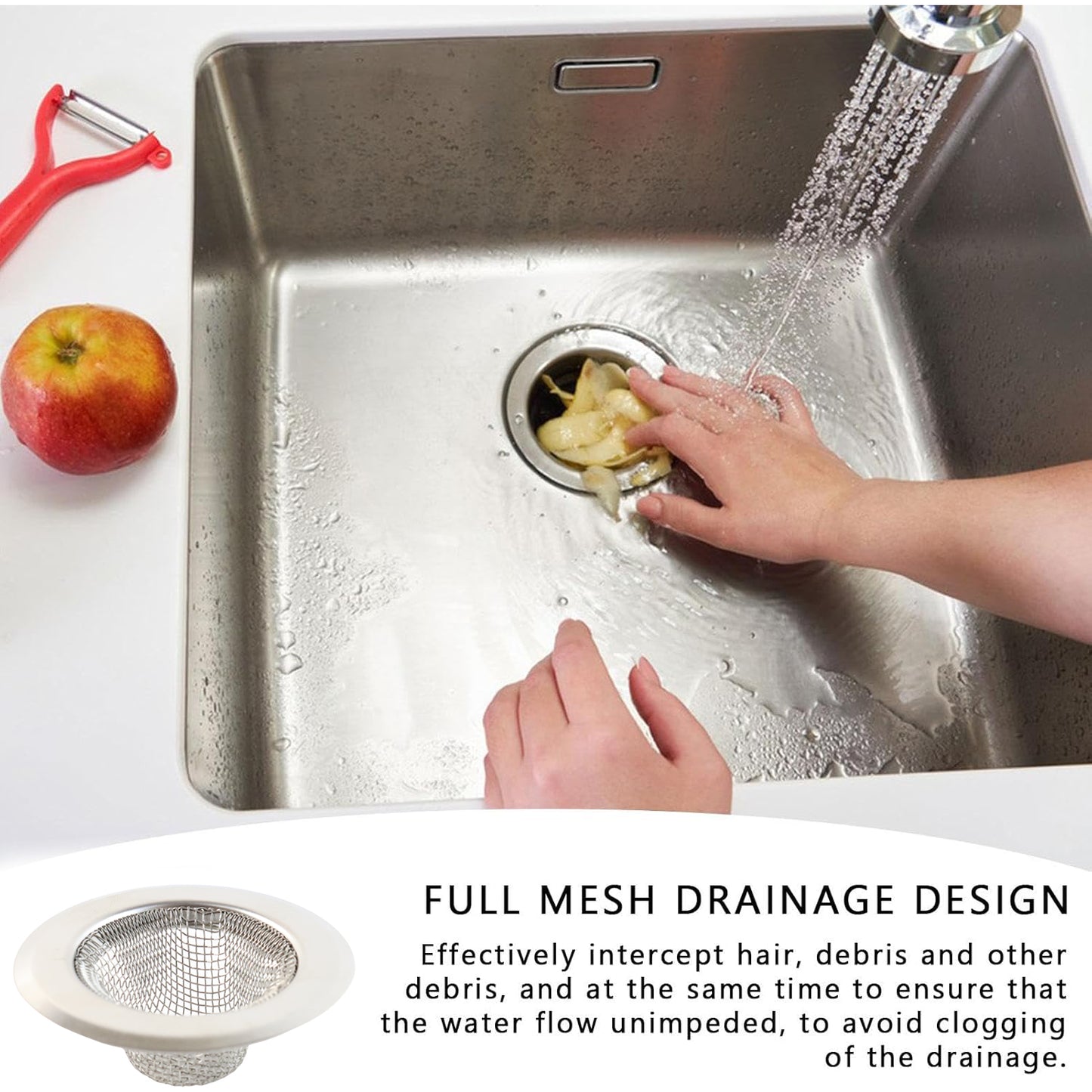 Stainless Steel Kitchen Sink Drain Strainer  Stopper (Extra Small (Xs) 1 Pc)