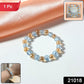 Elegant Dual-tone Crystal Beaded Stretch Bracelet (1 Pc)