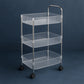 Apex Sapphire 3-layer Multipurpose Storage Trolley With Wheels
